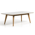 Esstisch 180 x 90 x 75 cm Weiß/Hellbraun Holzoptik modern